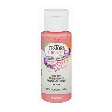 Testors 2OZ CORAL Matte Paint 297479